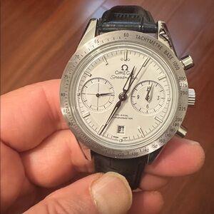 Omega Speedmaster Chronograph in Silver and Black